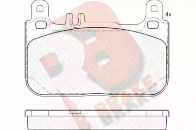 R BRAKE rb2173 -  Комплект тормозных колодок, дисковый тормоз